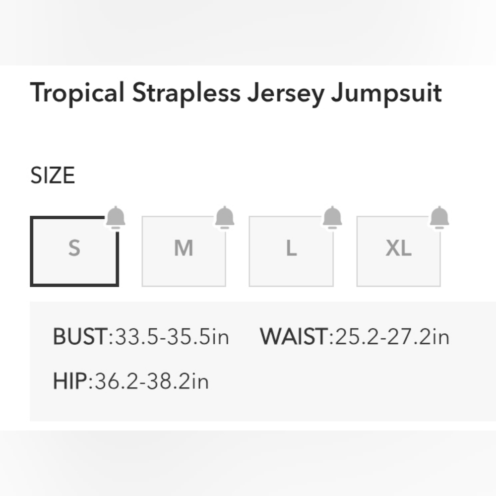 MWT Tropical Strapless Jersy Jumpsuit - Picture 2 of 9